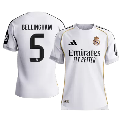 BELLINGHAM #5 Real Madrid Home Authentic Soccer Jersey 2025/26 - gogoalshop