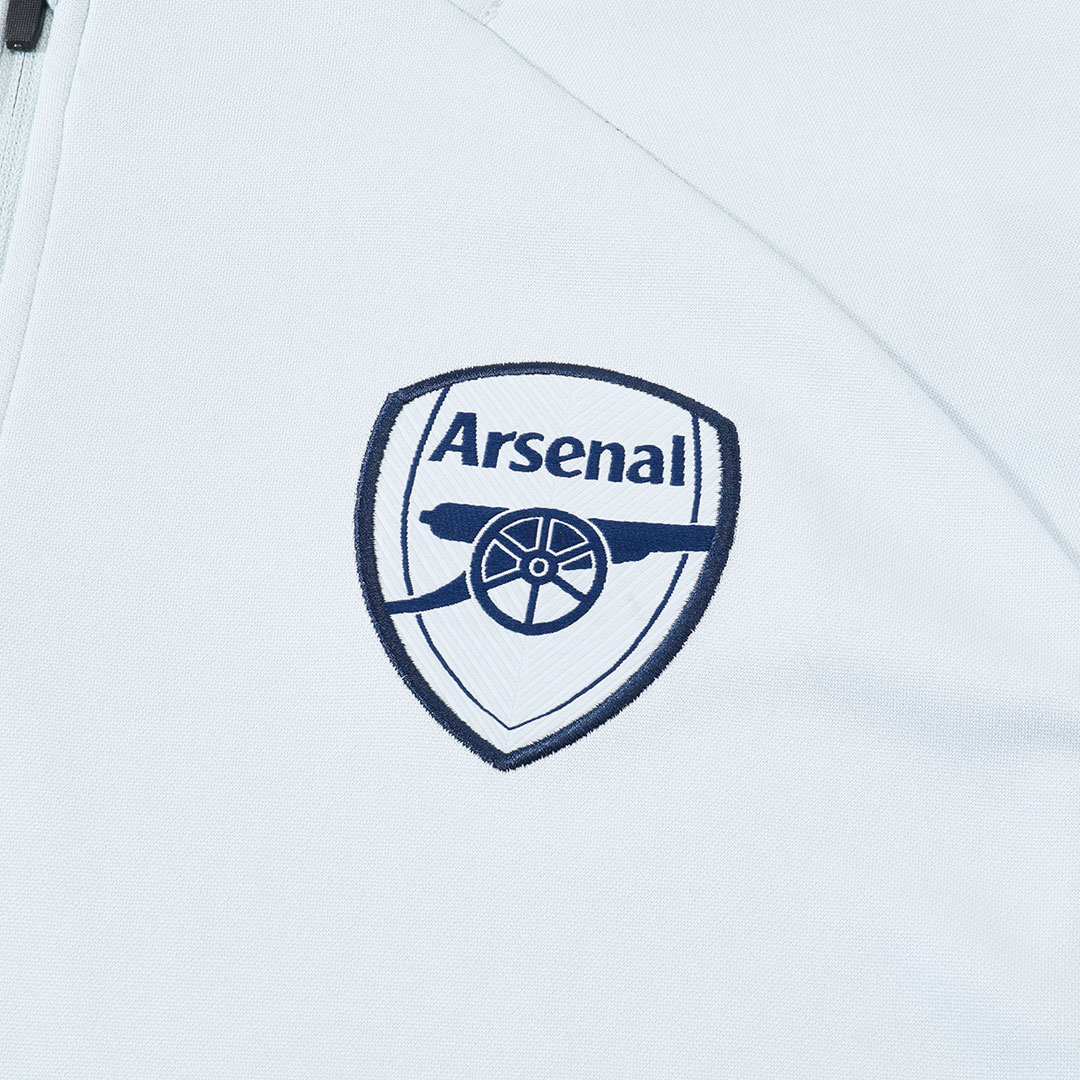 Arsenal 1/4 Zip Tracksuit 2025/26 White - gogoalshop