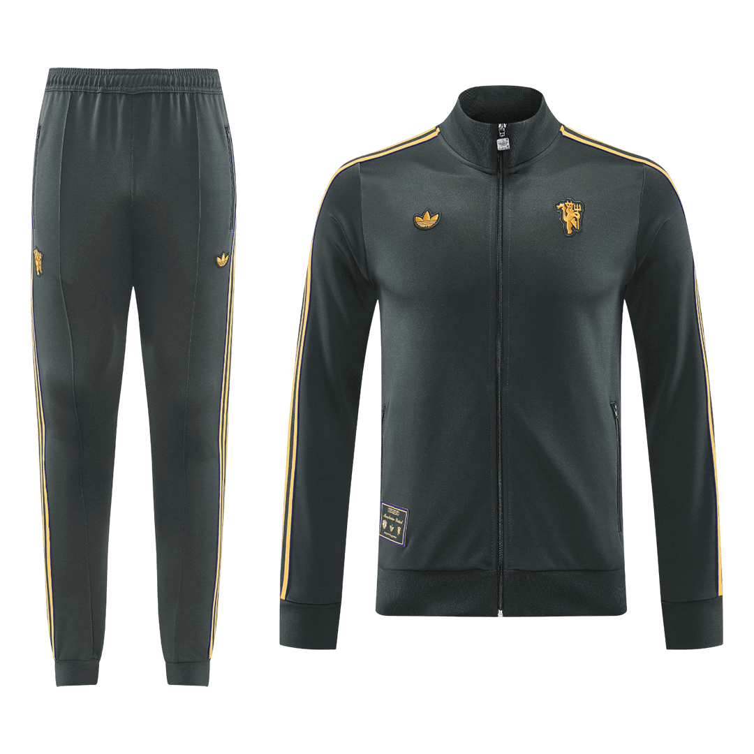 Manchester United Jacket Tracksuit 2025/26 Black - gogoalshop