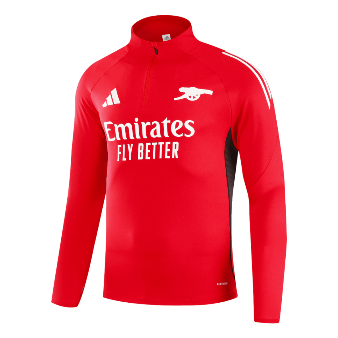 Arsenal 1/4 Zip Tracksuit 2025/26 Kids Red - gogoalshop