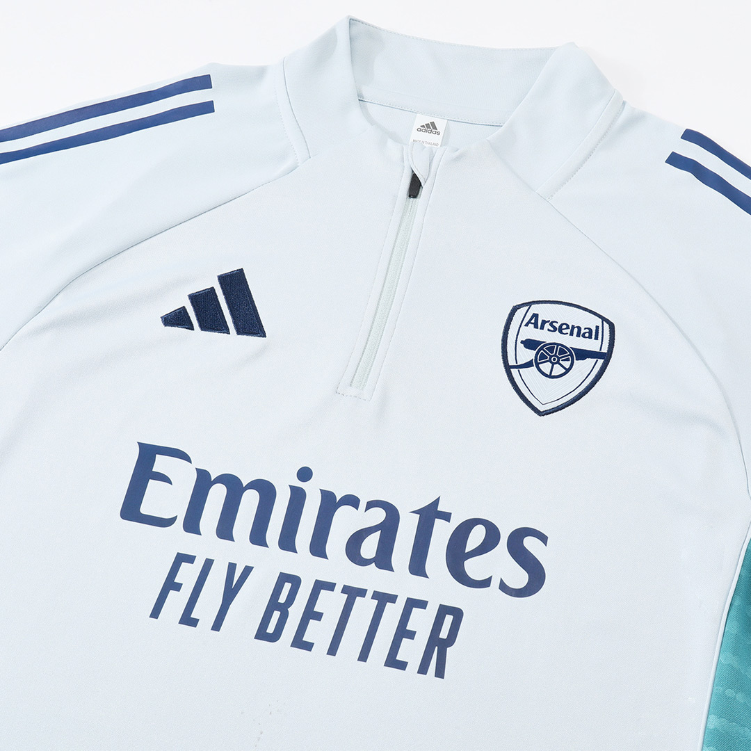 Arsenal 1/4 Zip Tracksuit 2025/26 White - gogoalshop