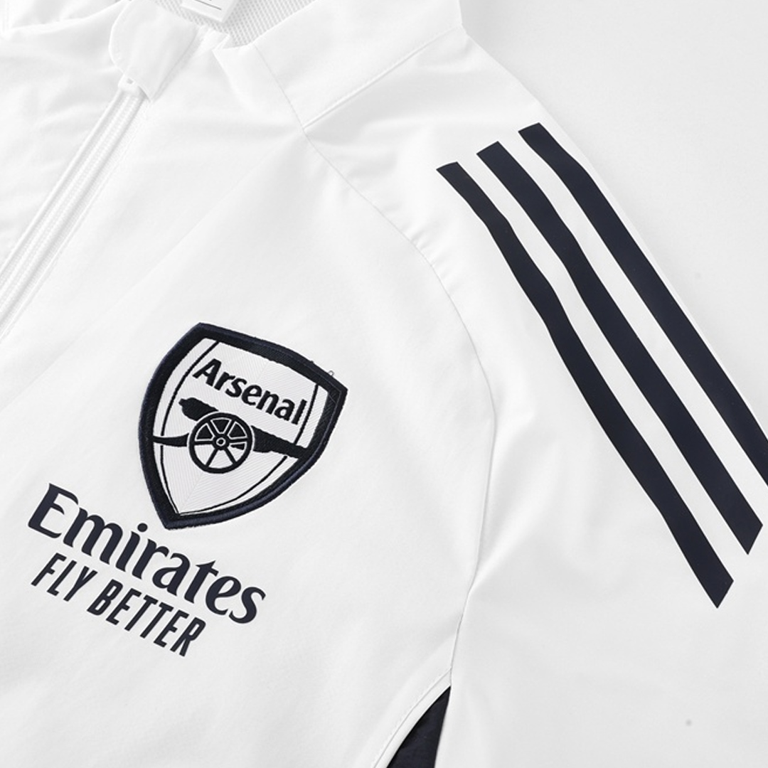 Arsenal Windbreaker Jacket 2025/26 - White - gogoalshop