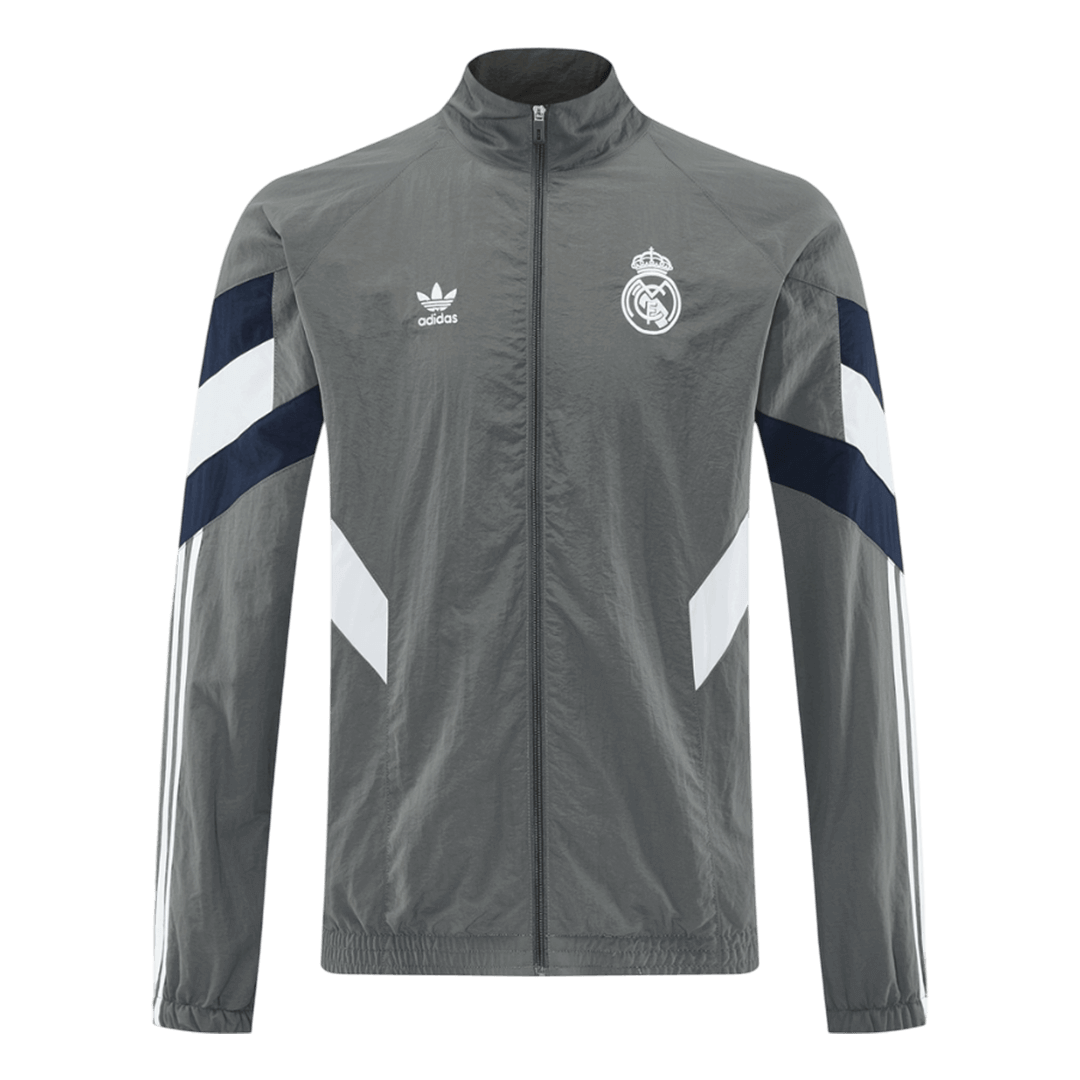 Real Madrid Windbreaker Jacket 2025/26 - Gray - gogoalshop