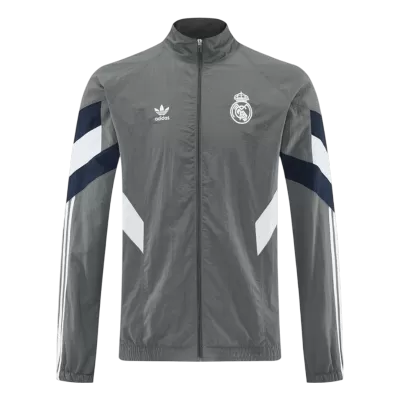 Real Madrid Windbreaker Jacket 2025/26 - Gray - gogoalshop