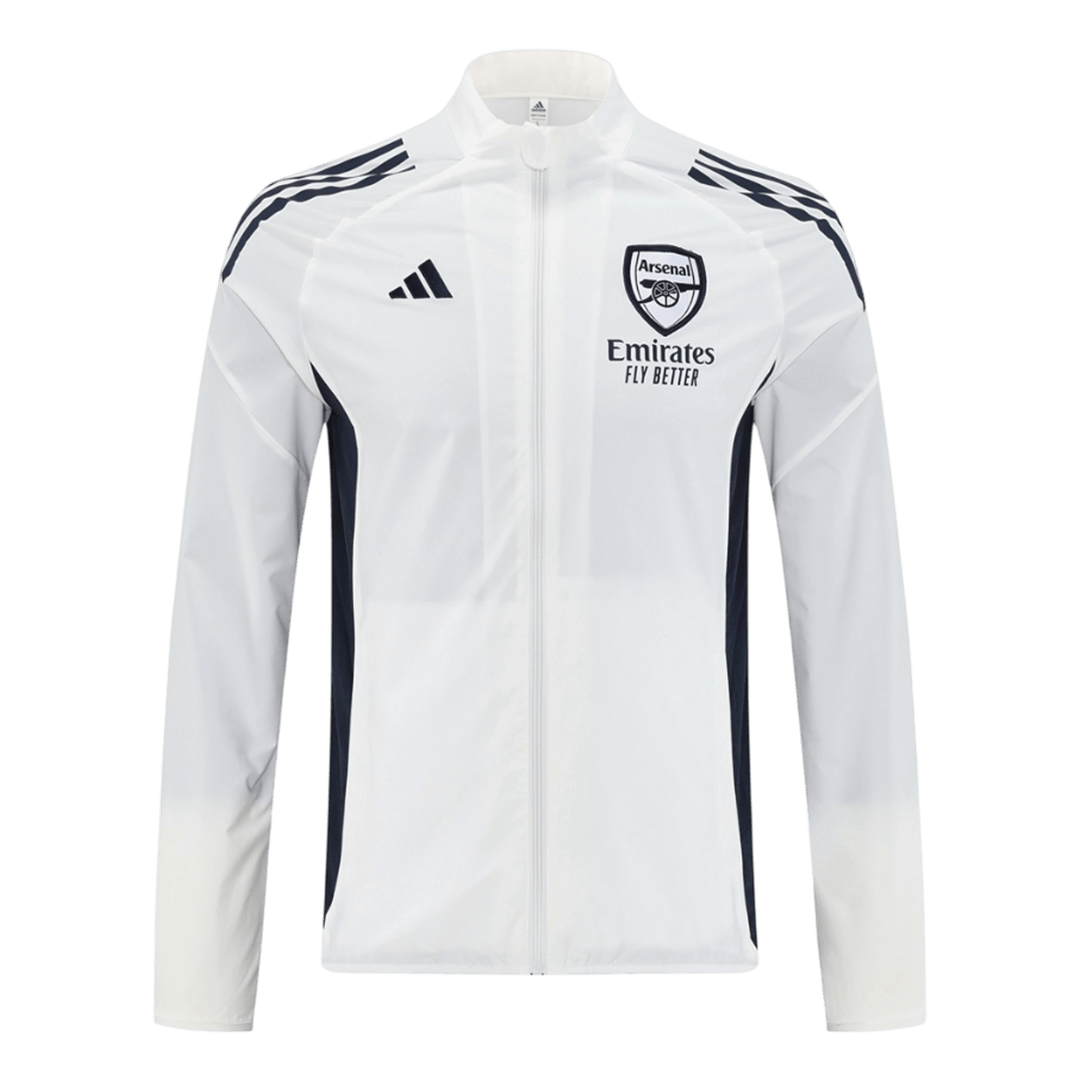 Arsenal Windbreaker Jacket 2025/26 - White - gogoalshop