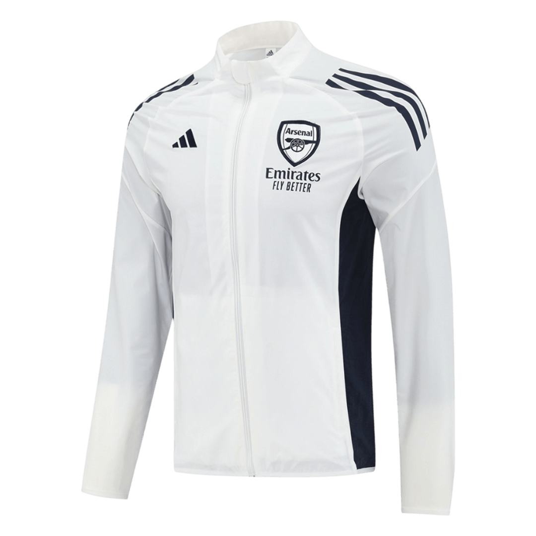 Arsenal Windbreaker Jacket 2025/26 - White - gogoalshop