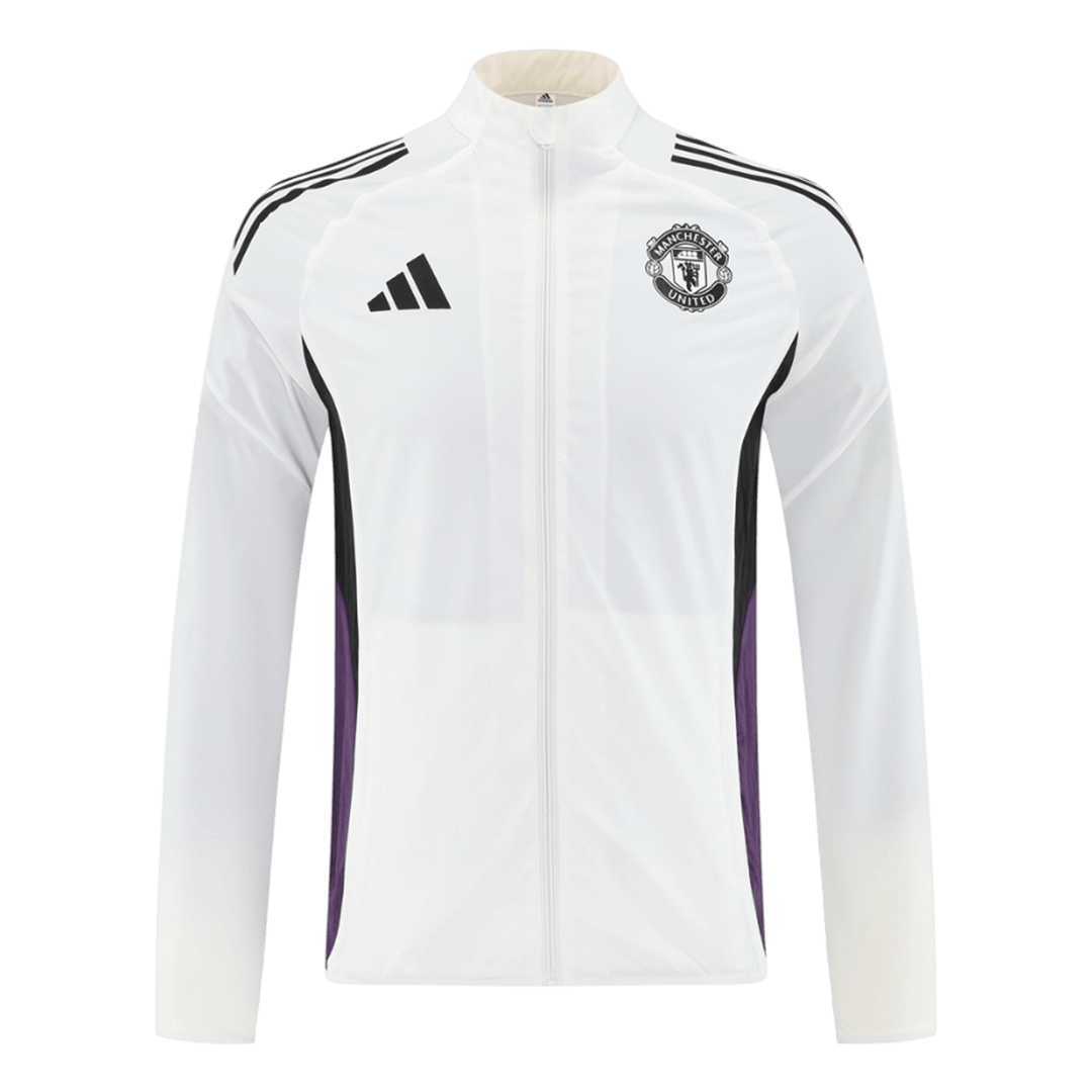 Manchester United Windbreaker Jacket 2025/26 - White - gogoalshop