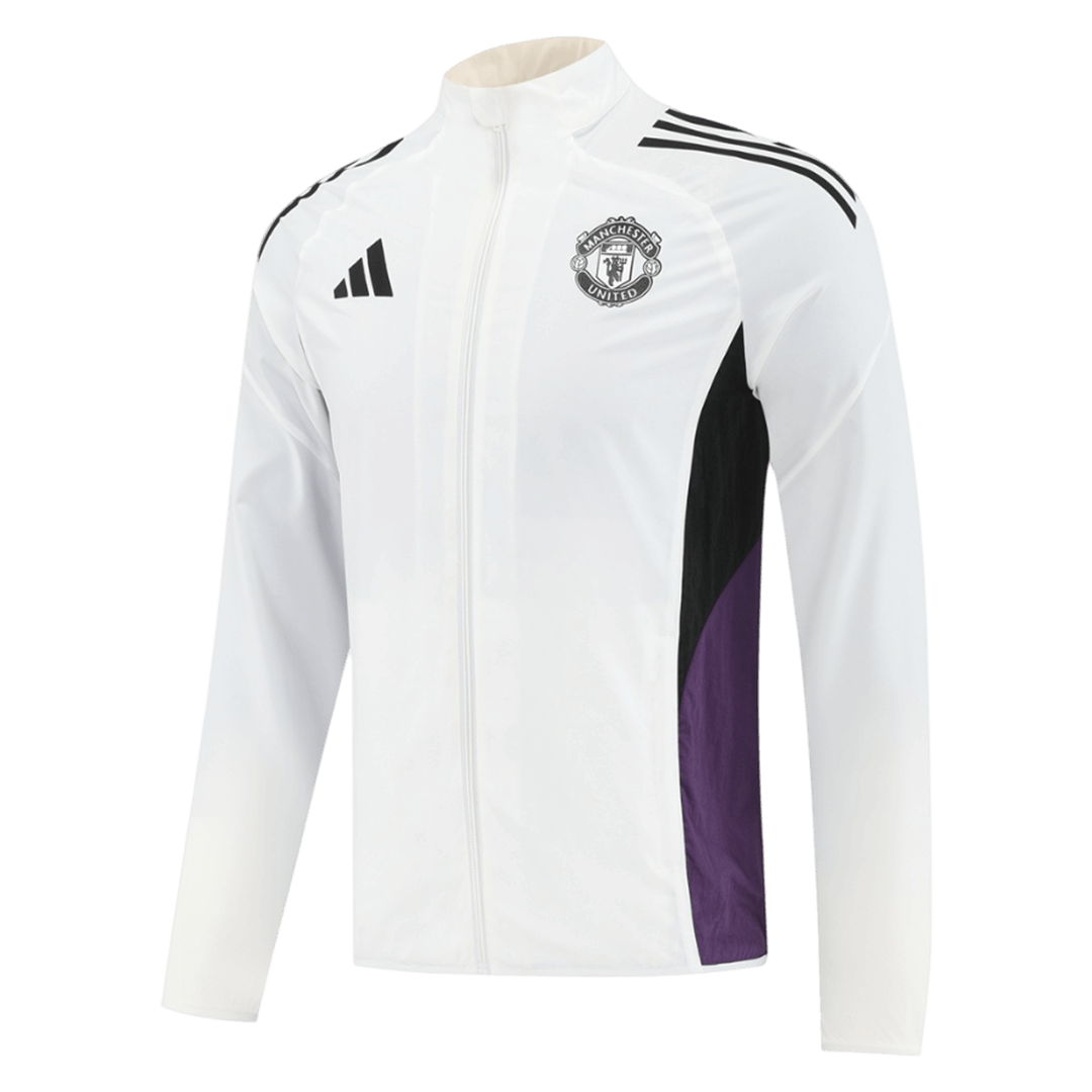 Manchester United Windbreaker Jacket 2025/26 - White - gogoalshop