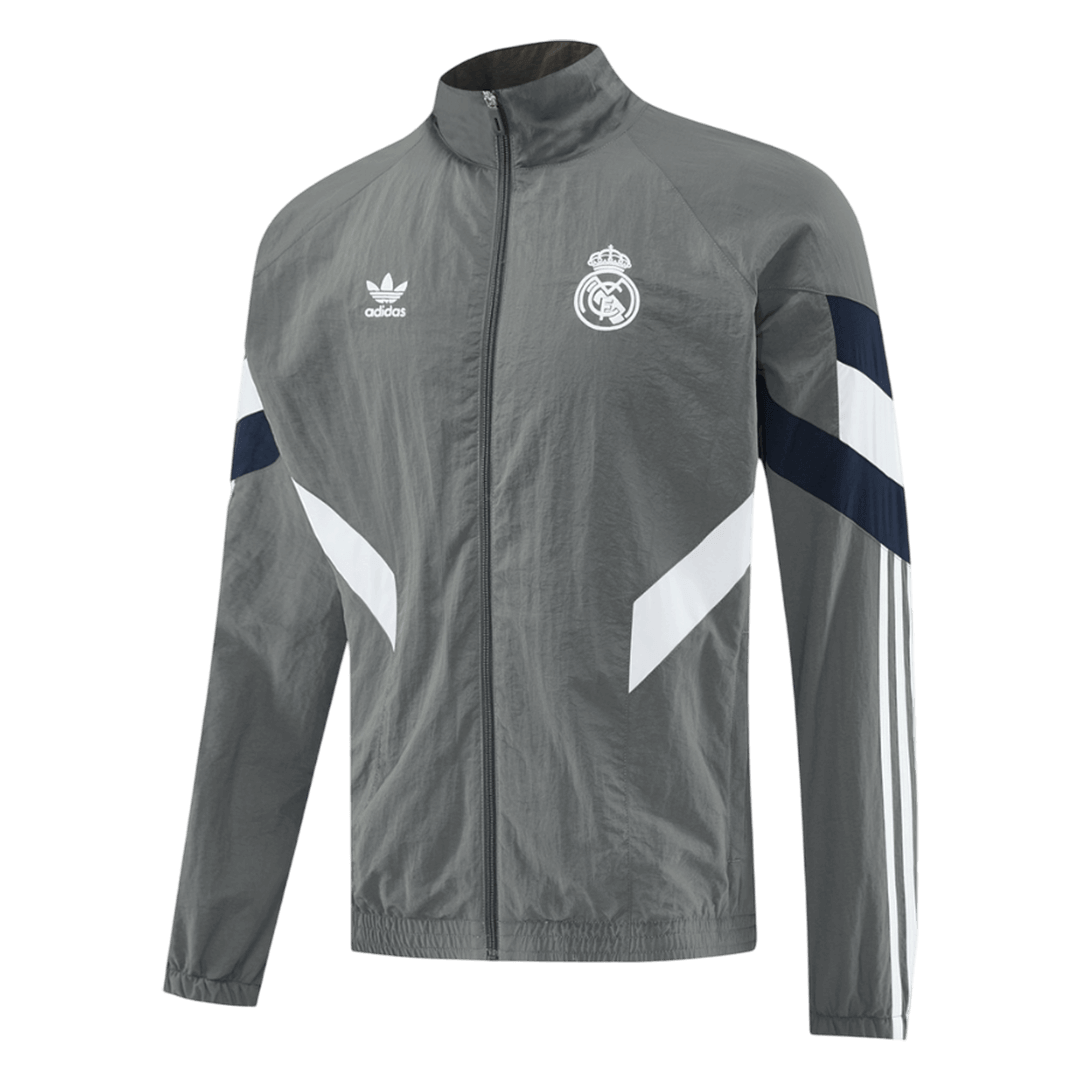 Real Madrid Windbreaker Jacket 2025/26 - Gray - gogoalshop