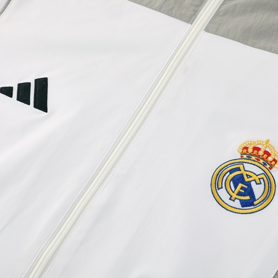 Real Madrid Windbreaker Jacket 2025/26 - White - gogoalshop