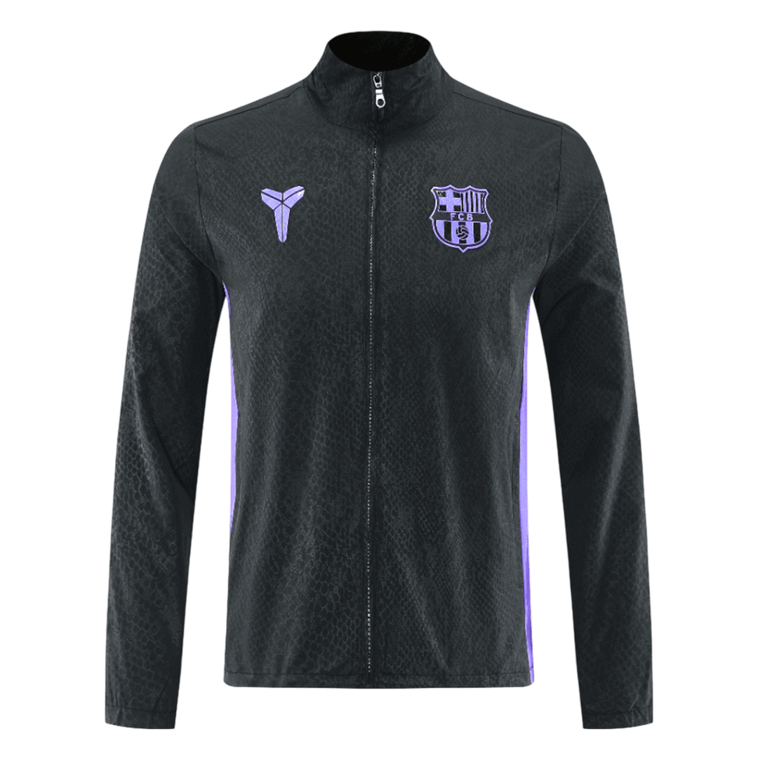 Barcelona Windbreaker Jacket 2025/26 - Black - gogoalshop