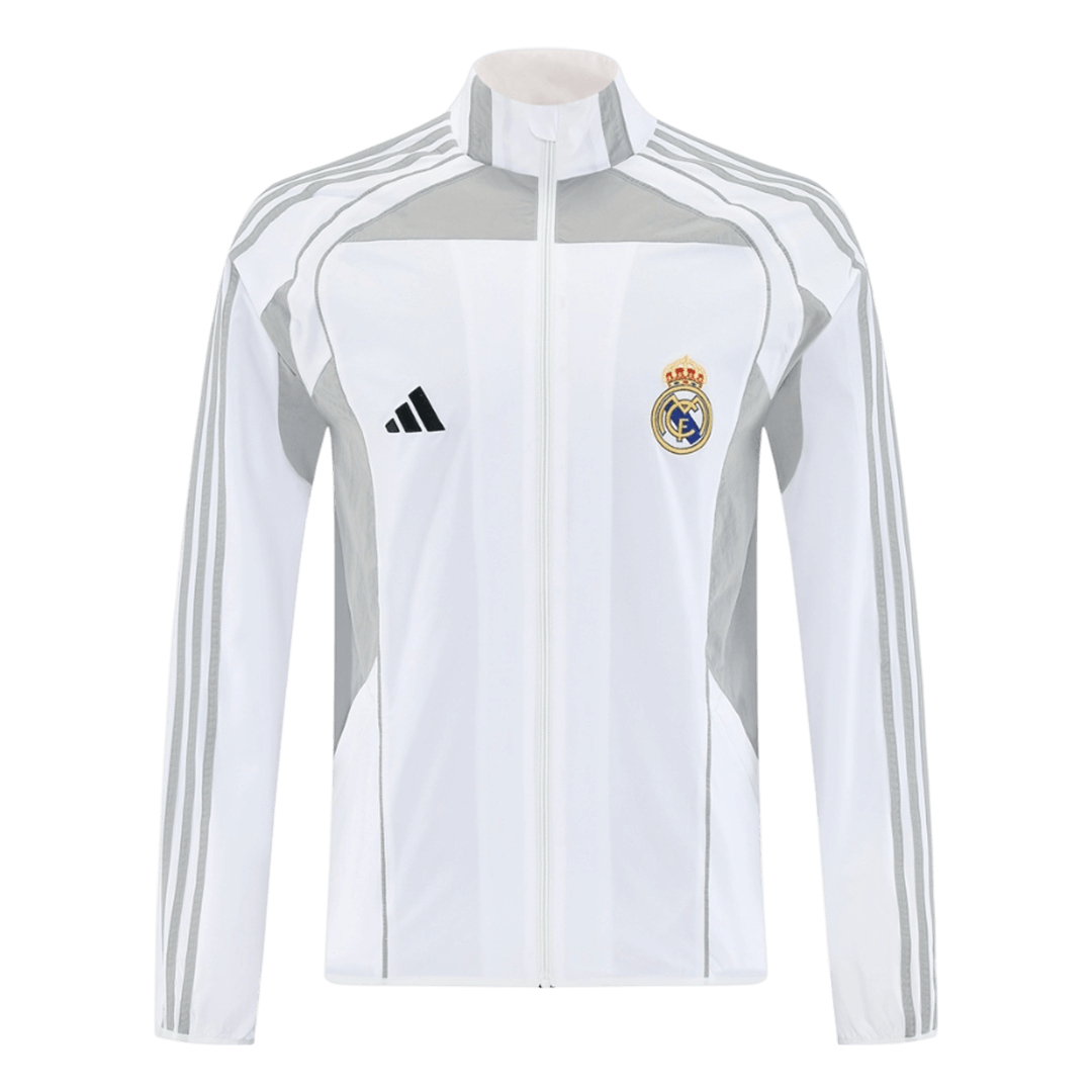 Real Madrid Windbreaker Jacket 2025/26 - White - gogoalshop