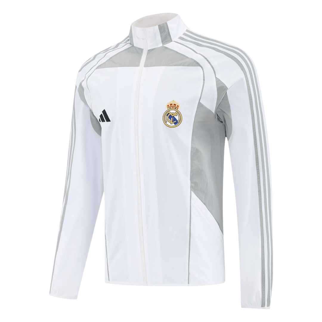 Real Madrid Windbreaker Jacket 2025/26 - White - gogoalshop