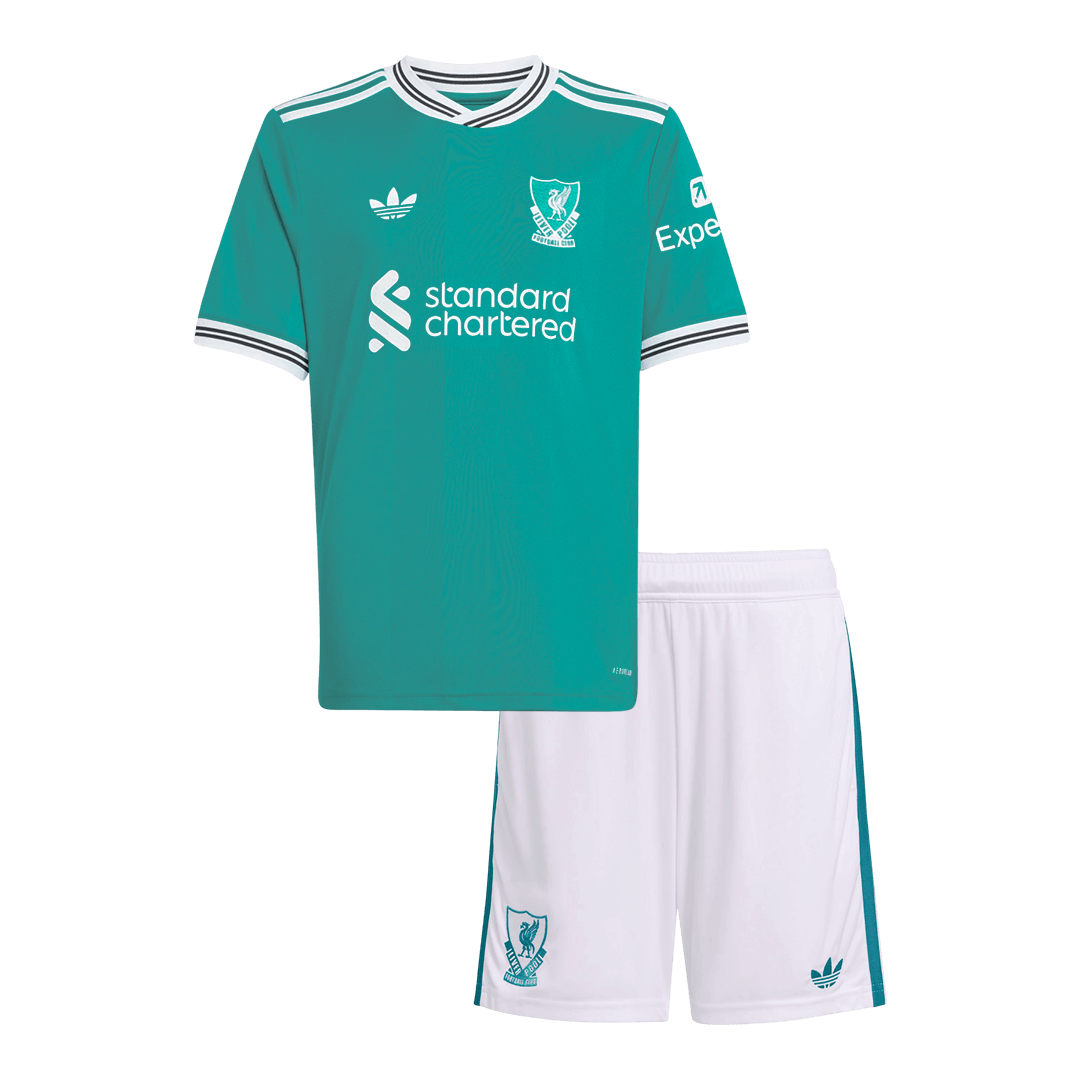 Liverpool Third Away Kids Soccer Jerseys Kit 2025/26 - gogoalshop