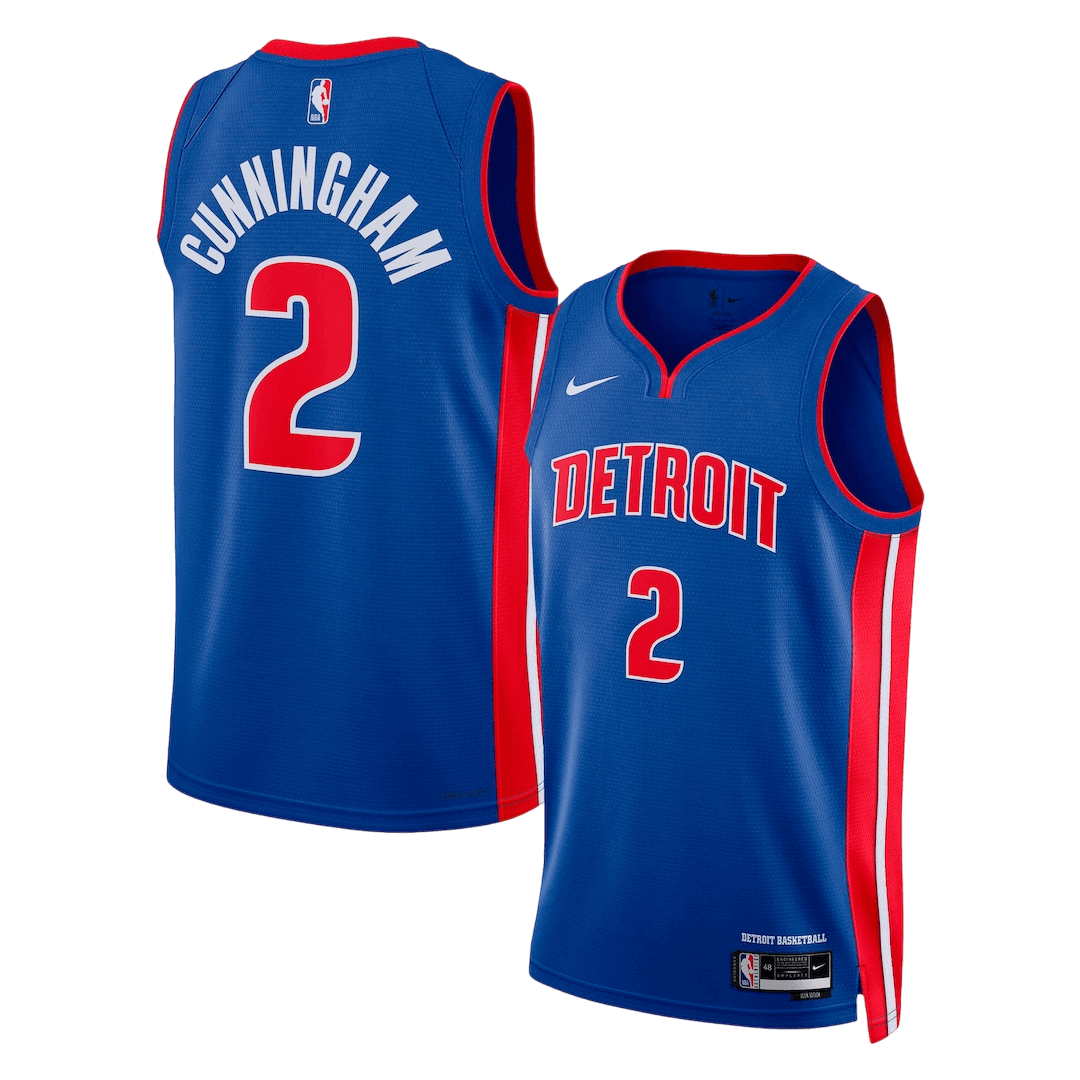 Cunningham #2 Detroit Pistons Swingman NBA Jersey - Icon Edition - gogoalshop