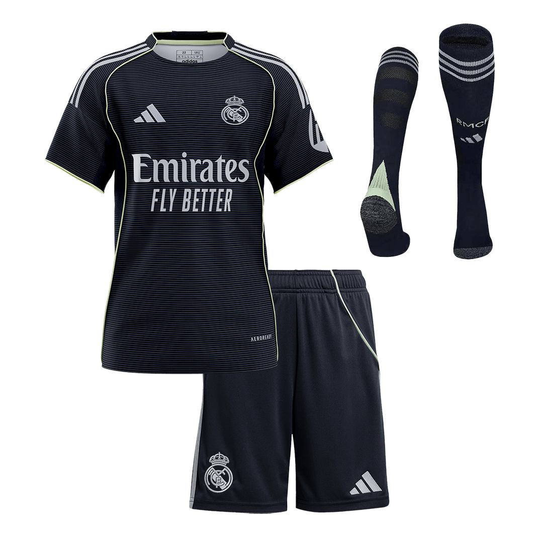 Real Madrid Away Kids Soccer Jerseys Full Kit 2025/26 - gogoalshop