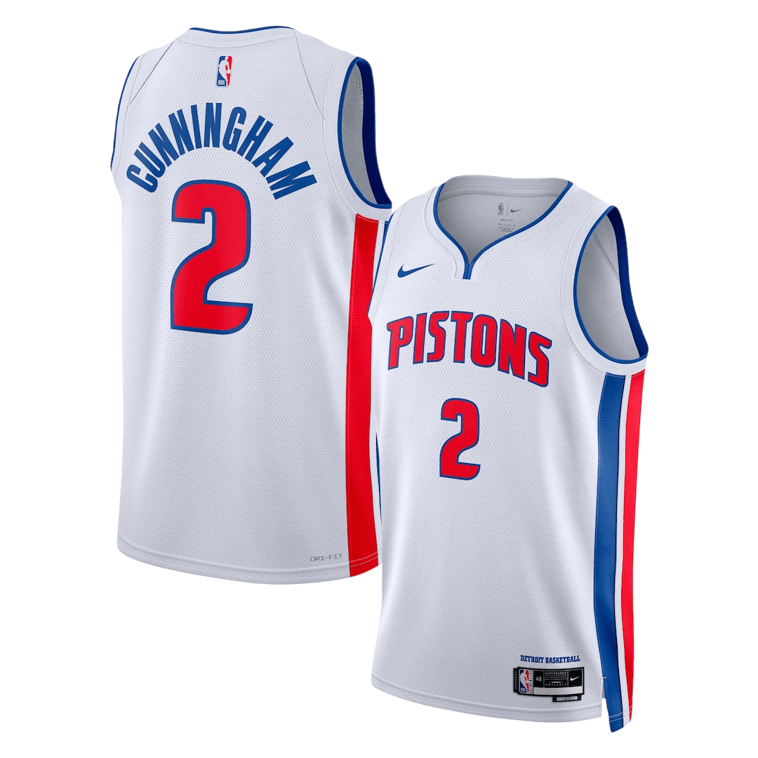 Cunningham #2 Detroit Pistons Swingman NBA Jersey - Association Edition - gogoalshop