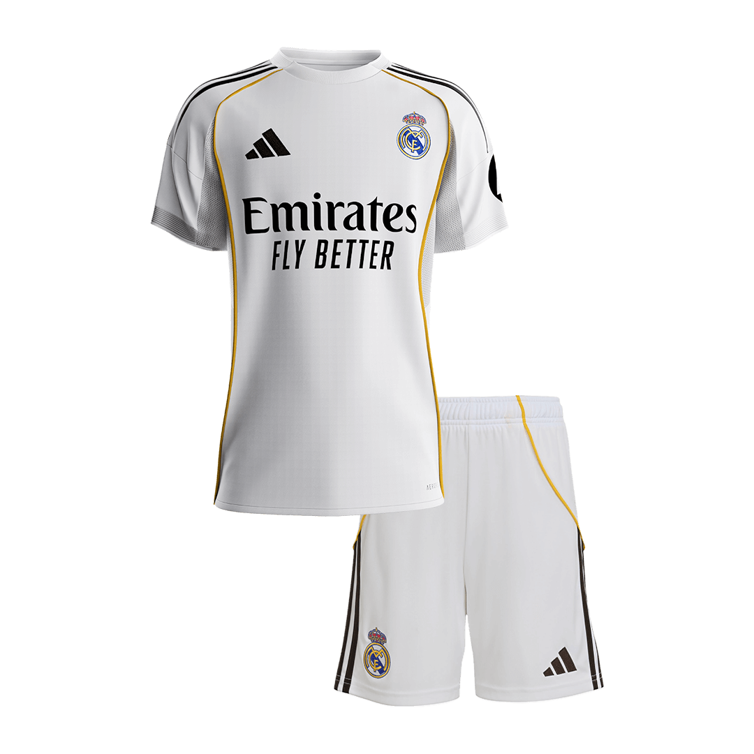 Real Madrid Home Kids Soccer Jerseys Kit 2025/26 - gogoalshop