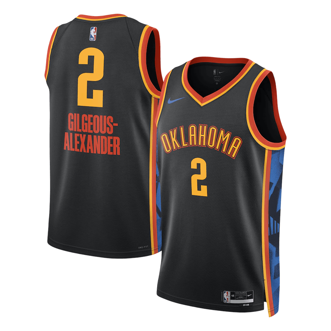 Gilgeous-Alexander #2 Oklahoma City Thunder Swingman NBA Jersey - City Edition - gogoalshop