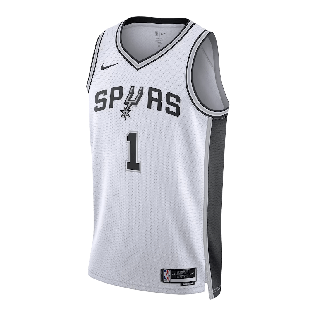 Wembanyama #1 San Antonio Spurs Swingman NBA Jersey - Association Edition - gogoalshop