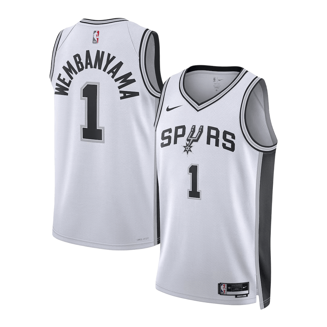 Wembanyama #1 San Antonio Spurs Swingman NBA Jersey - Association Edition - gogoalshop