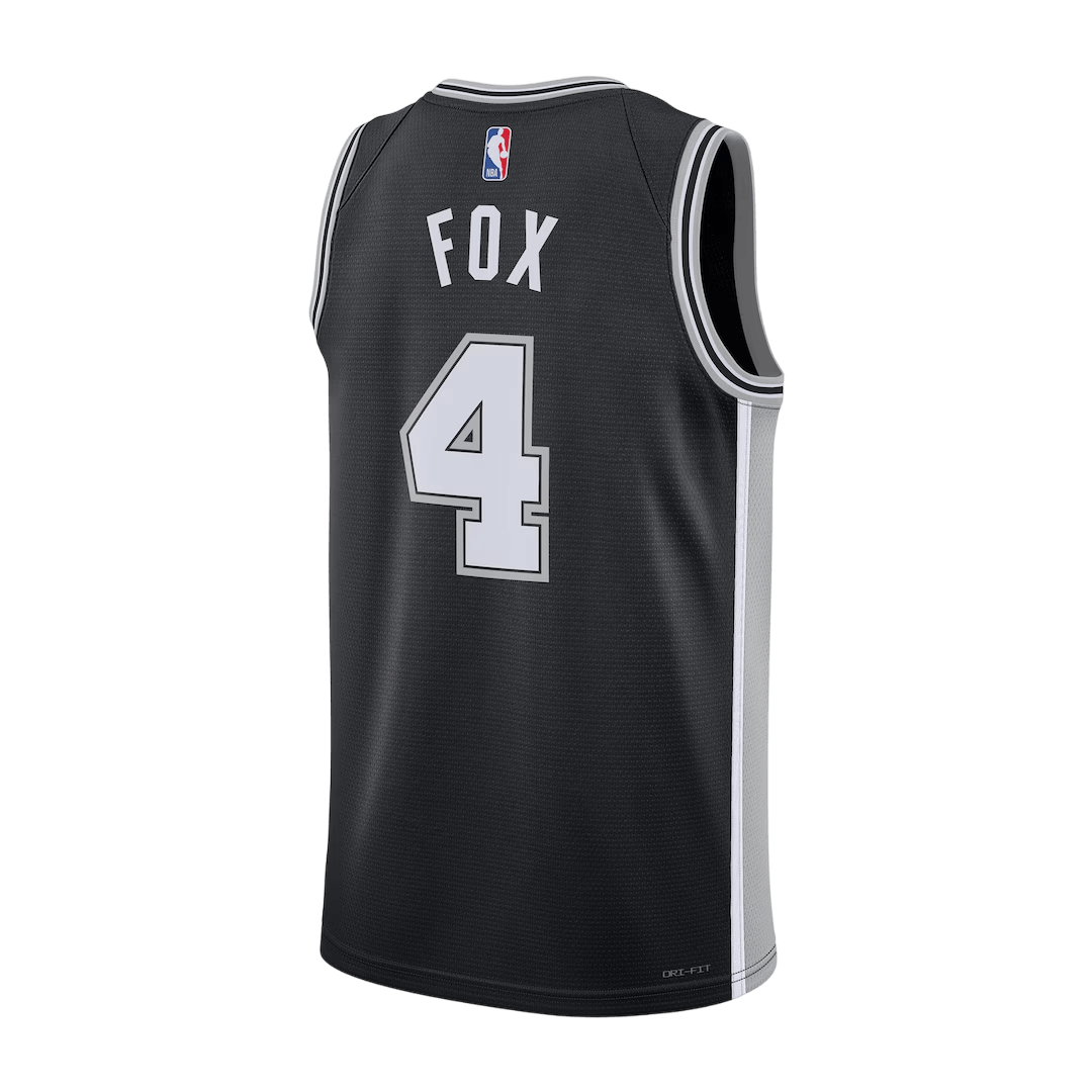Fox #4 San Antonio Spurs Swingman NBA Jersey - Icon Edition - gogoalshop