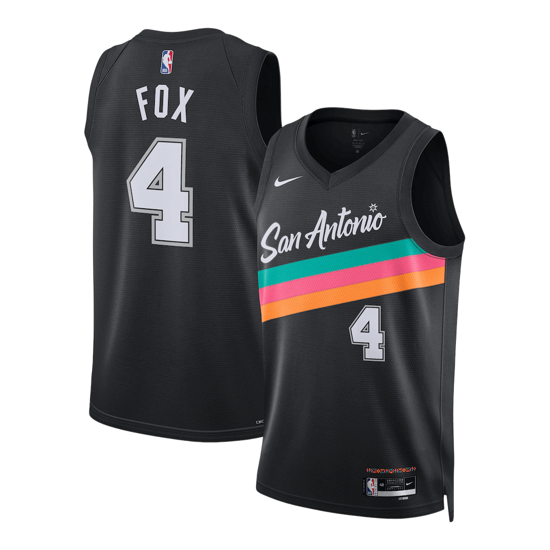 Fox #4 San Antonio Spurs Swingman NBA Jersey 2025/26 - City Edition - gogoalshop