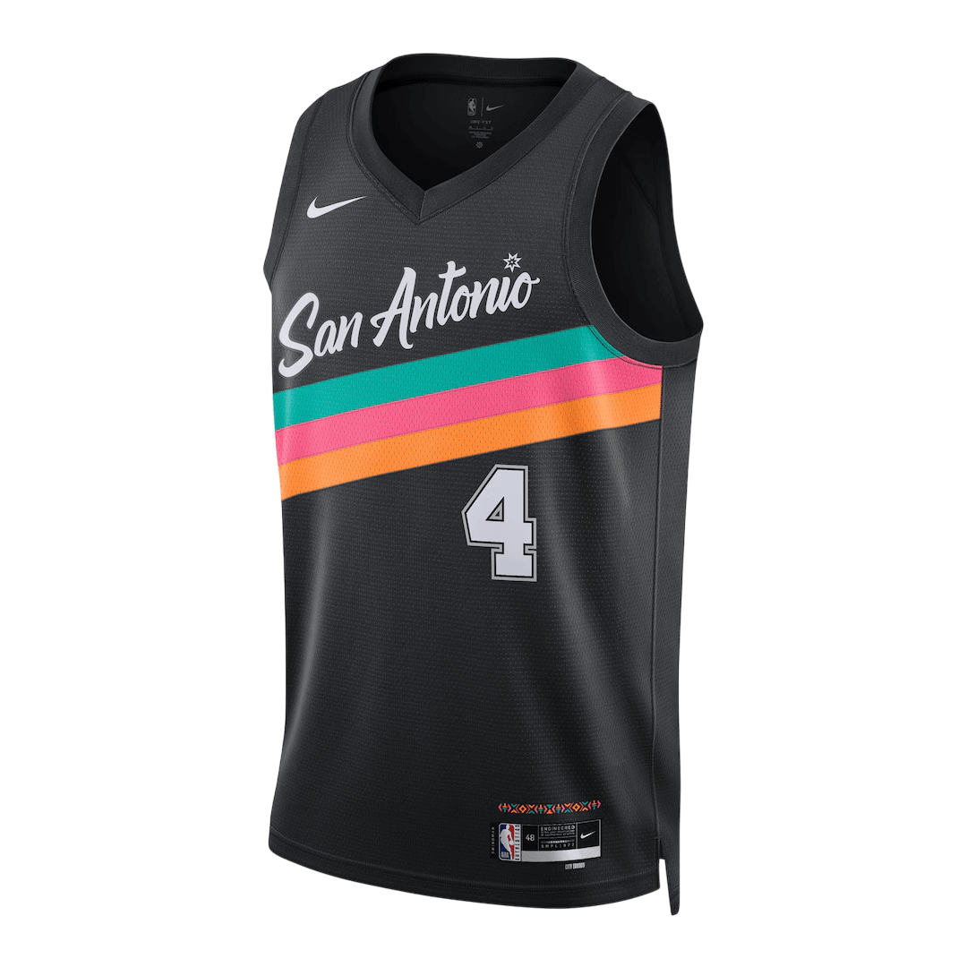 Fox #4 San Antonio Spurs Swingman NBA Jersey 2025/26 - City Edition - gogoalshop