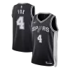 Fox #4 San Antonio Spurs Swingman NBA Jersey - Icon Edition - gogoalshop