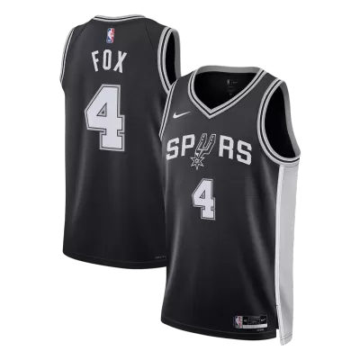 Fox #4 San Antonio Spurs Swingman NBA Jersey - Icon Edition - gogoalshop