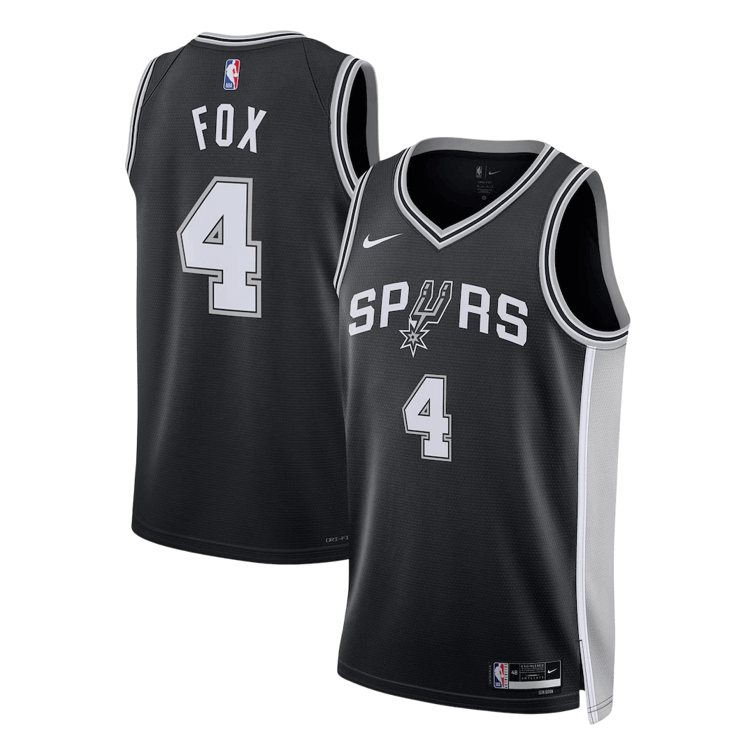 Fox #4 San Antonio Spurs Swingman NBA Jersey - Icon Edition - gogoalshop