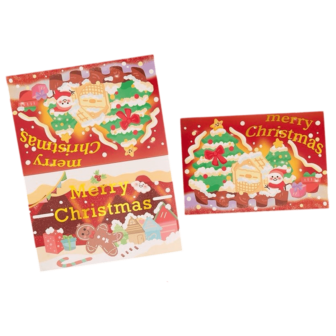 Custom Christmas Card – Gingerbread House – Personalized Message - gogoalshop