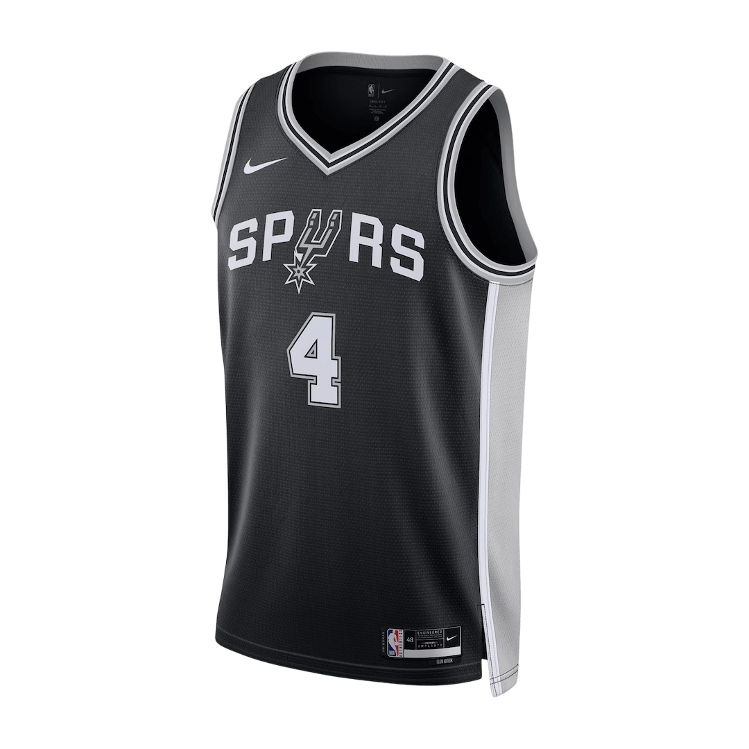 Fox #4 San Antonio Spurs Swingman NBA Jersey - Icon Edition - gogoalshop