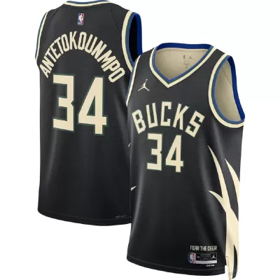 Unisex Milwaukee Bucks Giannis Antetokounmpo #34 Black Swingman Jersey - Statement Edition - gogoalshop
