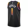 Unisex Phoenix Suns Devin Booker #1 Black Swingman Jersey - Statement Edition - gogoalshop