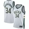Unisex Milwaukee Bucks Giannis Antetokounmpo #34 White Swingman Jersey - Association Edition - gogoalshop