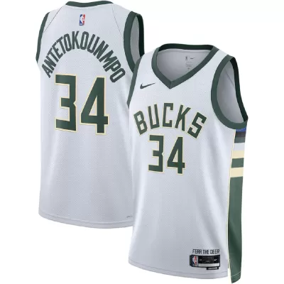 Unisex Milwaukee Bucks Giannis Antetokounmpo #34 White Swingman Jersey - Association Edition - gogoalshop