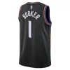 Unisex Phoenix Suns Devin Booker #1 Black Swingman Jersey - Statement Edition - gogoalshop