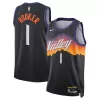 Unisex Phoenix Suns Devin Booker #1 Black Swingman Jersey 2025/26 - City Edition - gogoalshop