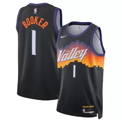 Unisex Phoenix Suns Devin Booker #1 Black Swingman Jersey 2025/26 - City Edition - gogoalshop