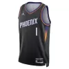 Unisex Phoenix Suns Devin Booker #1 Black Swingman Jersey - Statement Edition - gogoalshop