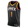 Unisex Phoenix Suns Devin Booker #1 Black Swingman Jersey - Statement Edition - gogoalshop