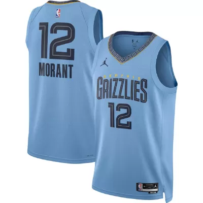 Unisex Memphis Grizzlies Grizzlies Ja Morant #12 Light Blue Swingman Jersey - Statement Edition - gogoalshop