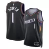 Unisex Phoenix Suns Devin Booker #1 Black Swingman Jersey - Statement Edition - gogoalshop