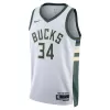 Unisex Milwaukee Bucks Giannis Antetokounmpo #34 White Swingman Jersey - Association Edition - gogoalshop