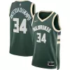 Unisex Milwaukee Bucks Giannis Antetokounmpo #34 Hunter Green Swingman Jersey - Icon Edition - gogoalshop