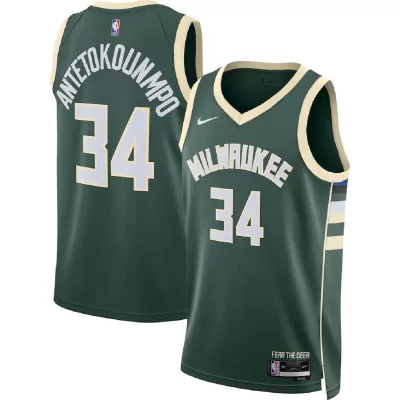Unisex Milwaukee Bucks Giannis Antetokounmpo #34 Hunter Green Swingman Jersey - Icon Edition - gogoalshop