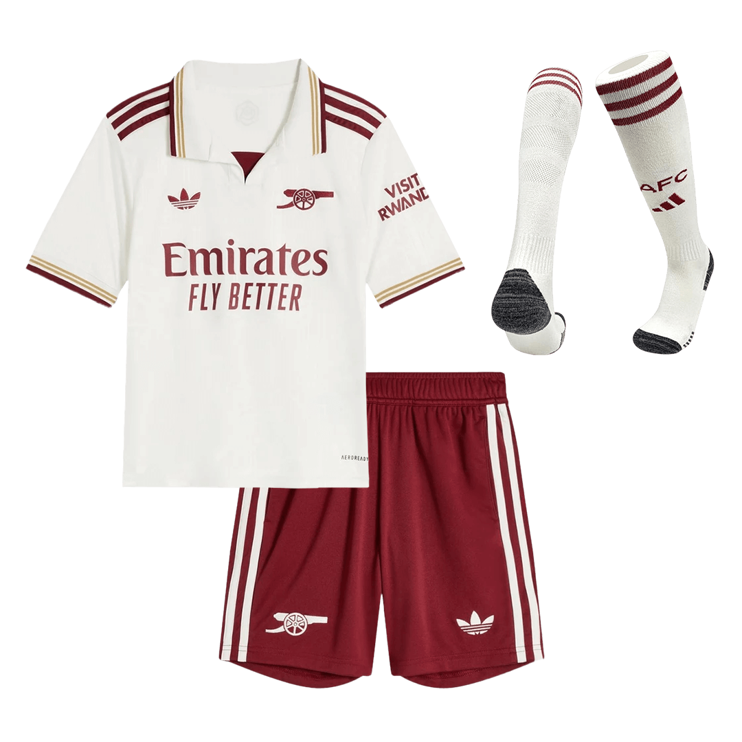 Arsenal Third Away Kids Soccer Jerseys Full Kit 2025/26 - gogoalshop