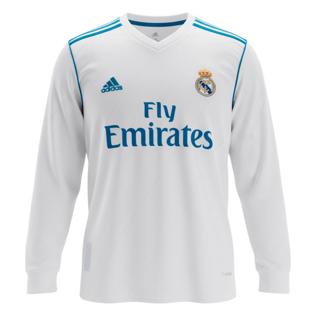 Retro Soccer Jersey Real Madrid Home Long Sleeve 2017/18 - gogoalshop