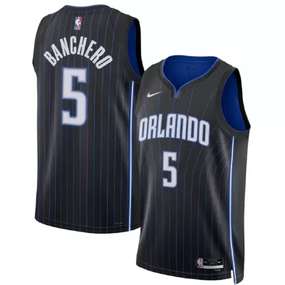 Unisex Orlando Magic Paolo Banchero #5 Black Swingman Jersey - Icon Edition - gogoalshop